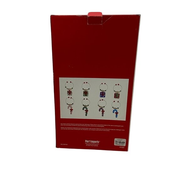 Pier 1 Imports Reindeer Christmas drink charm set New in box barware - Picture 9 of 10